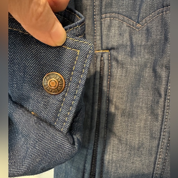 Men’s Vintage ‘79 Orange Tab, Two Tone Suede, Levi’s Ski Jacket, Size Large - Picture 8 of 10